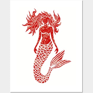 Print of mermaid Posters and Art